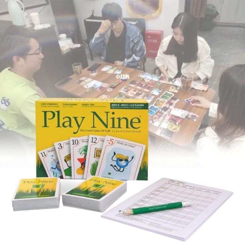 Play Nine English Version Card Game Engaging Family Gathering Golf Style Fun