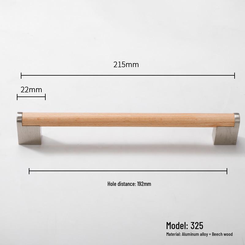 Japanese Minimalist Walnut Handle Solid Wood Cabinet and Wardrobe Drawer Handle