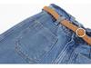 Summer European & American Women's Belted Casual Denim Shorts