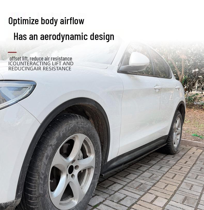 Alfa Romeo Stelvio 2017+ Side Skirt Diffuser for Exterior Modification