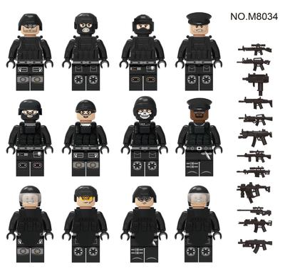 M1621-1 Militärpolisen Byggkloss Docka Anti-terrorism Specialpolis Små partiklar Mosaik Docka Byggleksak