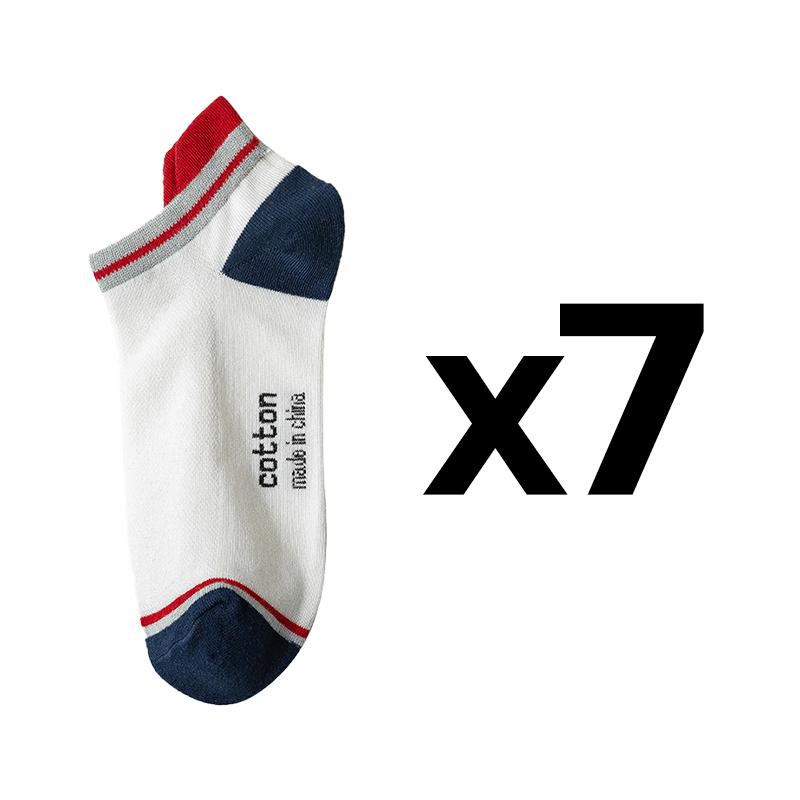 7 Paare/Lot Herren Baumwollsocken Lässig Mode Straße Kurz Unisex Atmungsaktiv Hohe Qualität Kurzer Schaft Hoher Absatz Abriebfest Übergröße