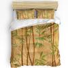 Bamboo Retro Shabby Plant Duvet Cover Bed Bedding Set Double Home Textile Quilt Cover Pillowcases Bedroom Bedding Set No Sheet
