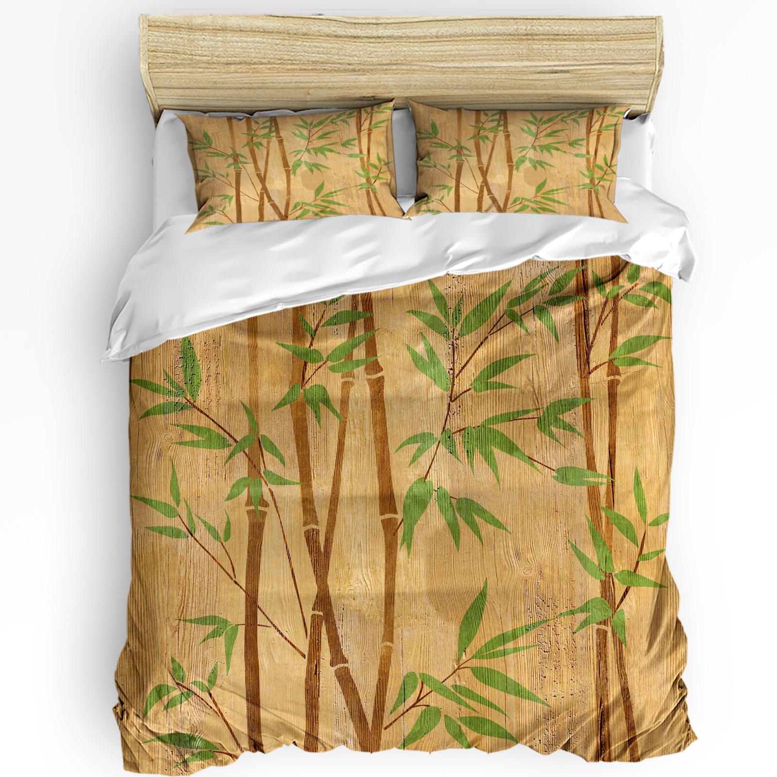 

Бамбук Ретро Шебби Растение Пододеяльник Комплект Постельного Белья Двуспальный Домашний Текстиль Покрывало Наволочки Комплект Постельного Белья для Спальни Без Простыни EU single(135x200cm)