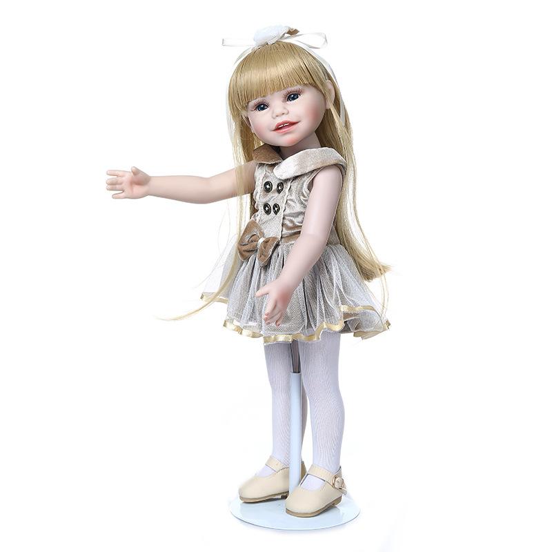 45cm U.S. Girl Doll Full Glue Can Enter The Water Cross-border E-commerce Supply A Generation Of Hair