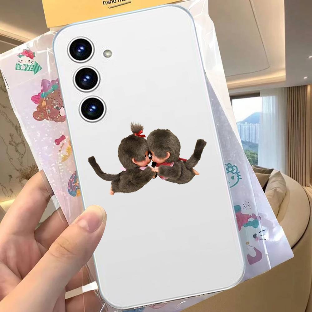 Cute M-Monchhichis For Samsung Galaxy A52 A12 A51 S21 Edge S22ULTRA S23 S20LITE Plus Ultra Transparent Cover