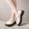 Versatile Skirt French Women's Single Shoes Spring and Summer New Temperament Bow Mary Jane Shoes Women