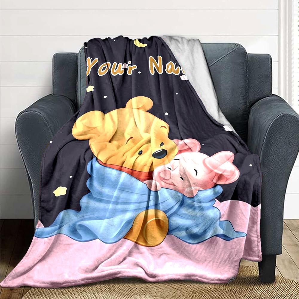 Custom Name "Space Adventure Winnie" blanket for Couch & Bed, Plush Cozy Fuzzy Blanket Super Soft & Warm Blankets for Fall and Winter. 0908427
