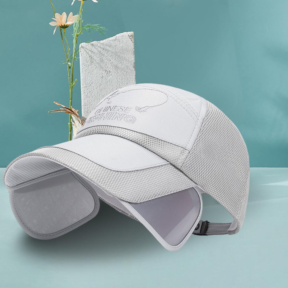 Sun Hat Washable Men Hat Extended Brim Practical Summer Outdoor Fishing Baseball Sport Visor Cap