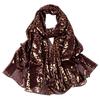 Breathable Chiffon Hijab Scarf Long Length Bronzing Shawl New Leopard Print Scarf  For Women