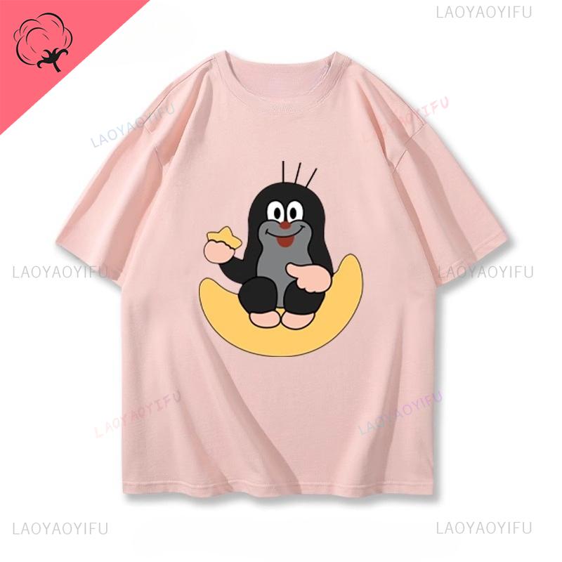 

The Mole Story Krtek Cartoon Anime Shirt Boy Girl Unisex Summer Casual Funny Shoujo Girl Style Y2k Clothes Women Gothic Clothing 4XL