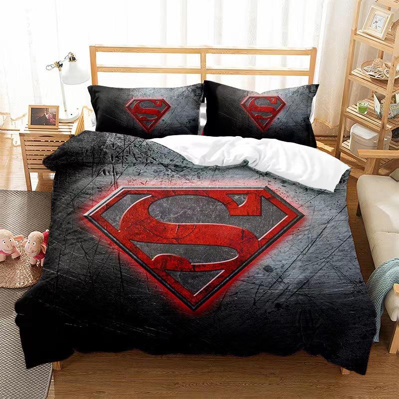Wonder Woman Digital Printing Quilt Cover Pillowcase Three-Piece Living Bedding