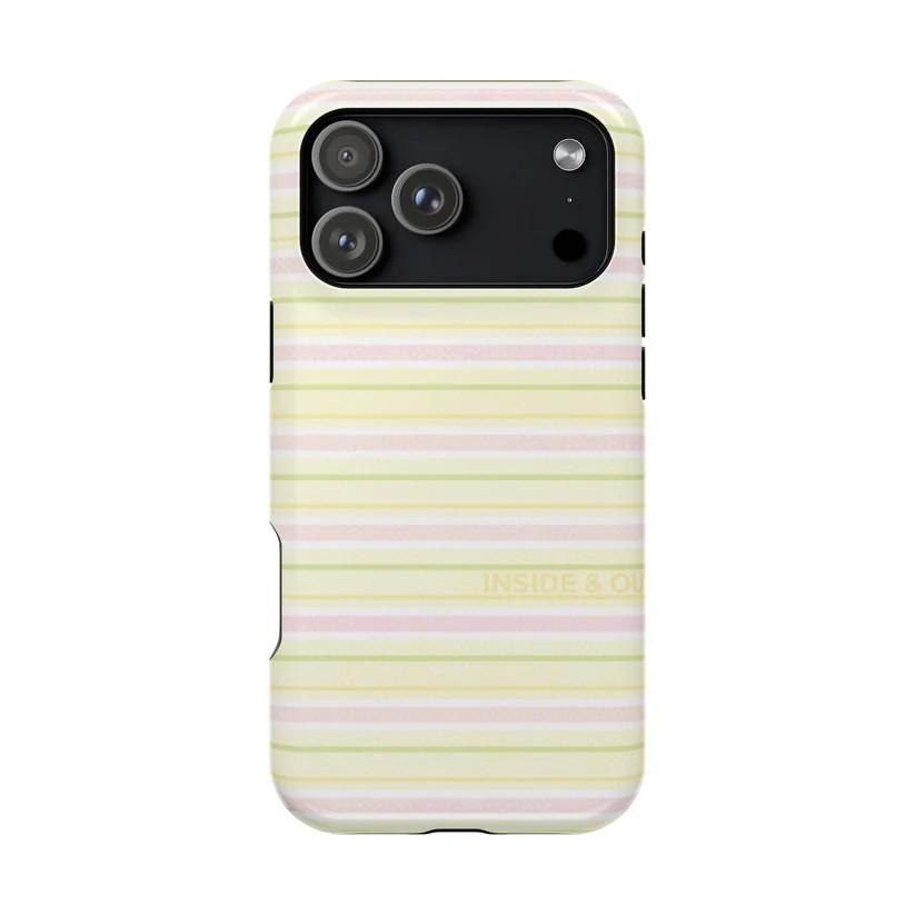 

Luxury Clmj Guava Stripe Phone Case for iPhone 17 17e 16e 16 15 14 13 12 11 X XS XR XSMAX 7 8 Air ProMax Plus Double-layer Cover iPhone 11