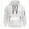 Herbst und Winter Outdoor-Sportmode Herren Hoodie Langarm-Oberteil Einfarbiges Oberteil Hoodie Kreatives Muster