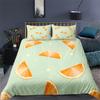 Summer Fruits Duvet Cover Pomegranate Orange Lemon Pattern 3D Print Bedding Set For Kids Boys Girls Teens With Pillowcases Decor
