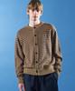 MOONSUN M.C Unisex, Stripe Wool Knit Cardigan / Beige