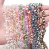 50 Stück/Los Bunte Kristallperlen AB-Farbe Erdbeere Lose Abstandshalter Facettierte Perle für Schmuckherstellung DIY Halskette Ohrringe Armband