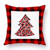 Red Plaid Elk Deep Forest Christmas Pillow Cover Home Sofa Cushion Cover