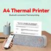 Mini Inkless Thermal Printer Portable A4 Paper Printer Wireless Bluetooth Connection Portable Mobile A4 Print Device