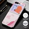 Cute Love Hearts Print Case For Samsung Galaxy Z Flip 8 7 6 5 Z Flip8 Flip7 Flip6 Hybrid 3in1 Plating Leather Skin Folding Phone Cover