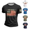 Men's Holiday Print Round Neck Short Sleeve Top Casual Sports Top