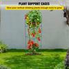 Tomato Cages, 14.6" X 14.6" X 39.4", 6 Packs Square Plant Support Cages, Green PVC-Coated Steel Tomato Towers for Climbing Vegetables, Plants,