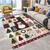 Tappeto da Pavimento a Tema Natalizio, Morbido Tappeto da Zona, Decorazione per la Casa Indoor di Natale per le Feste