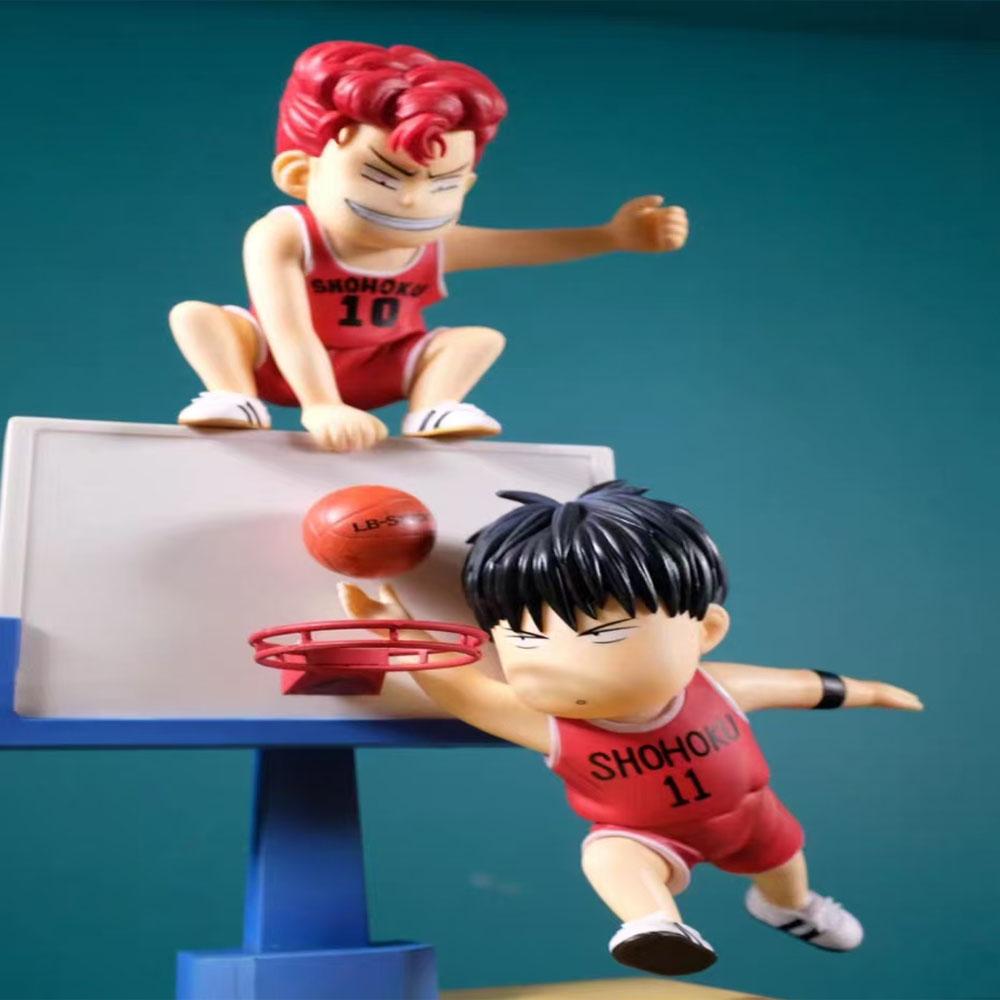 Slam Dunk GK Sakuragi Hanamichi Kaede Rukawa Anime Figure Dunk Action Figure Scene Doll Car Decoration Toys