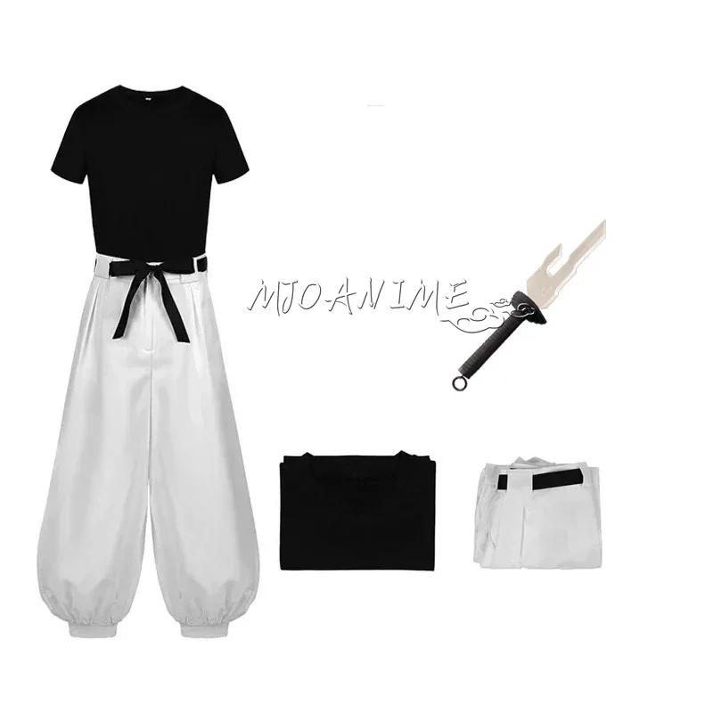 Anime Fushiguro Toji Cosplay Jujutsu Kaisen Costume Adult Unisex Short Sleeve Top Pants Suit Halloween Uniform Party