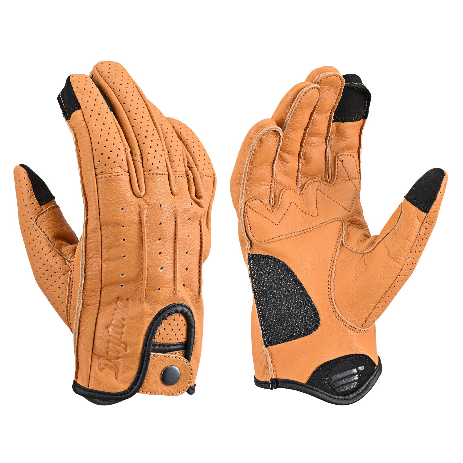 

Daytona Motorcycle Leather Smartphone Snap Dreamy Leather Gloves Size 61774 Gloves, (Goat Leather), Winter, Summer, Fall, Spring, Compatible, Buttons,