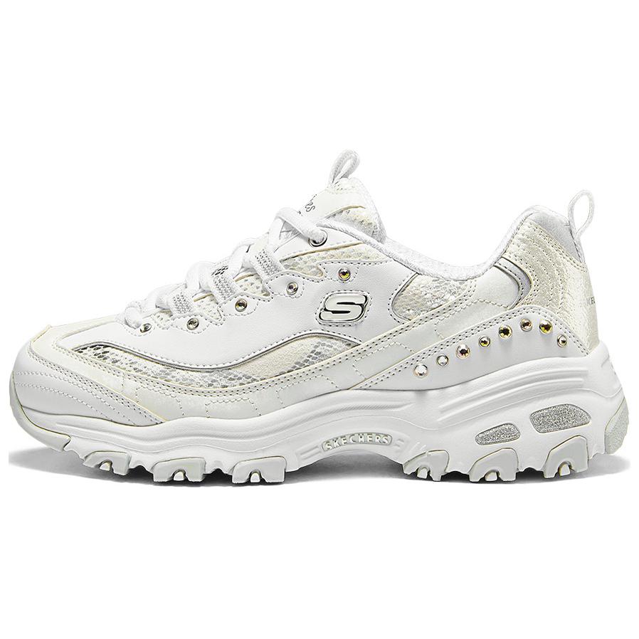 Skechers DLites 1.0 Comfortable Versatile Breathable Low-Top Dad Shoes Women sneakers White 150036-WSL 37.5