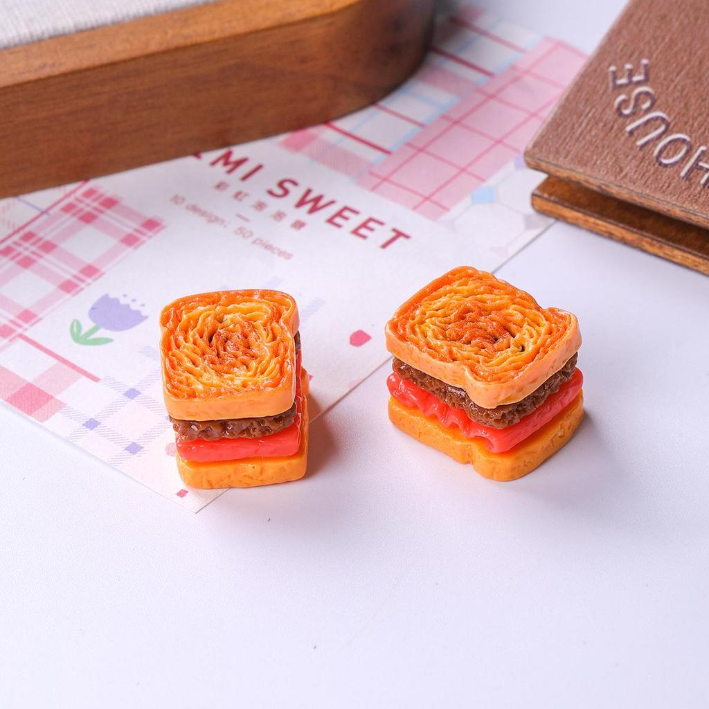 Miniature DIY Resin Toast Bread Toy for Dollhouse Accessories