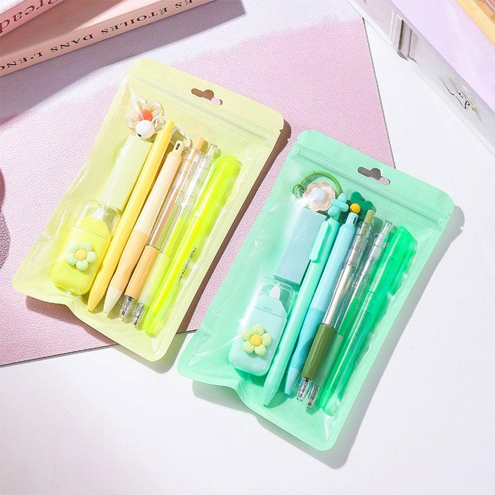 8-in-1 Stationery Set Macaron Color Highlighter Multi-functional Gel Pen  School Prize