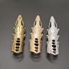 Punk Rock Scroll Joint Armor Metal Knuckles Full Finger Claw Rings Unisex Halloween Adjustable Ring Party Accessories