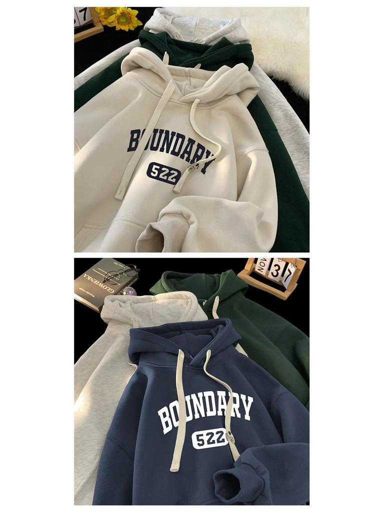 Men's Winter Hooded Sweatshirt - Korean Style, Casual Thickened Pullover with Plus Velvet.