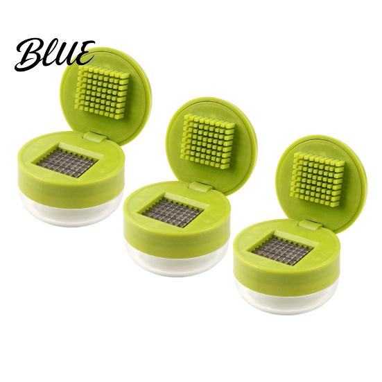 Tritaglio d'Aglio Compatto a Pressa Manuale con Lame Affilate in Acciaio Inossidabile Tritatutto con Contenitore Trasparente Strumento Affetta Zenzero Gadget da Cucina per