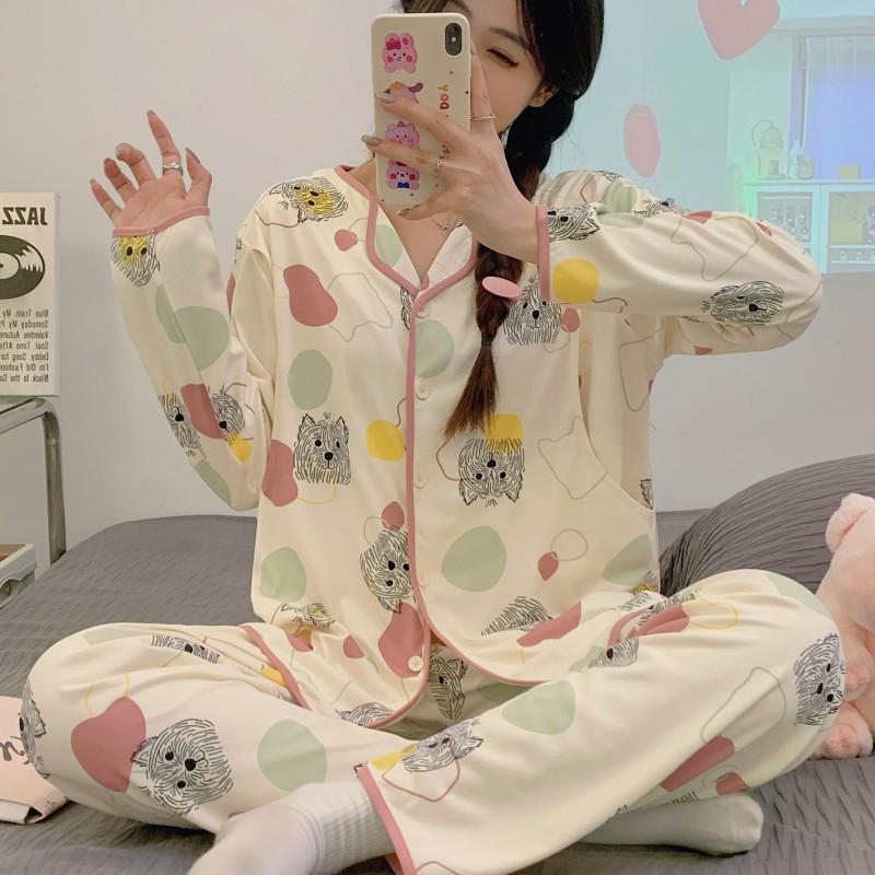 Spring and Summer Monthly Clothing Postpartum Breastfeeding Nursing Clothes Loose Monthly Clothing Maternity Pajamas Homewear