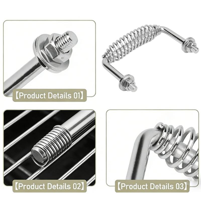Reliable Bolt Fixed Spring Handle 304 Nonrust Steel Barbecue Replacement Handle For Various Grills Applications