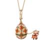 Opened Design Easter Egg Necklace Chinese Style Zodiac Pendant Necklace  Jewelry Gift