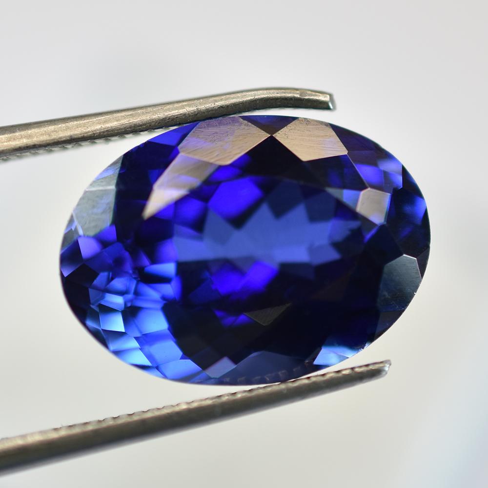 Natural Blue Tanzanite Loose Gemstone 10.20 Ct Oval Cut for Jewelry Making and Gem Collections