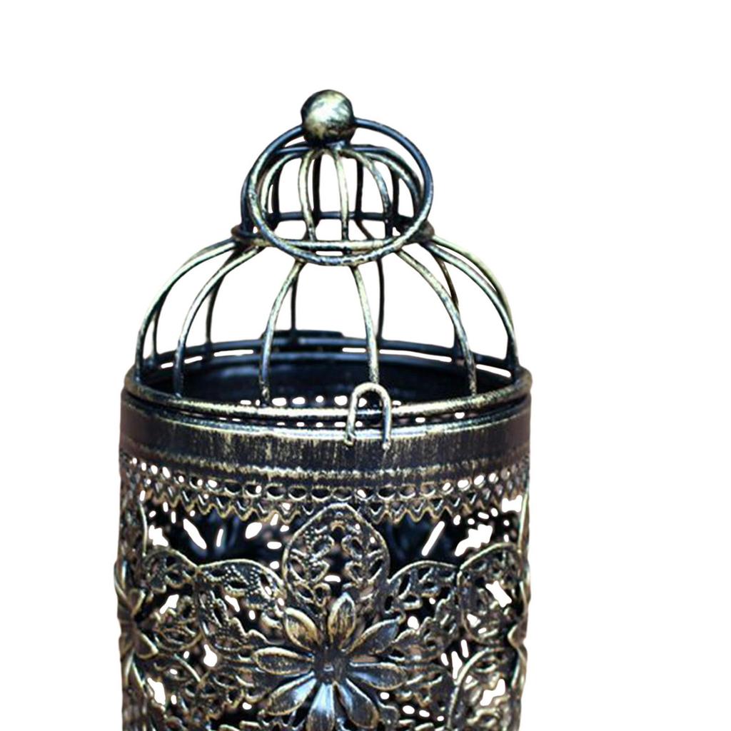 Metal Hanging Birdcage Candle Holder Decorative Candle Lantern Hollow Out Centerpiece for Indoor Outdoor Party Wedding Decor