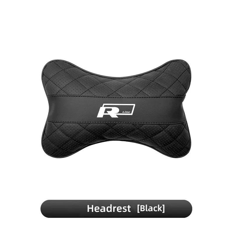 High Quality Leather Car Seat Headrest Ergonomic Neck Pillow For VW R Line Polo Tiguan Touran Golf Passat GTI Jetta Transporter Fx5