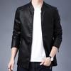 New men's PU leather jacket stand-up collar slim locomotive jacket spring and autumn fashion casual jacket men's trend