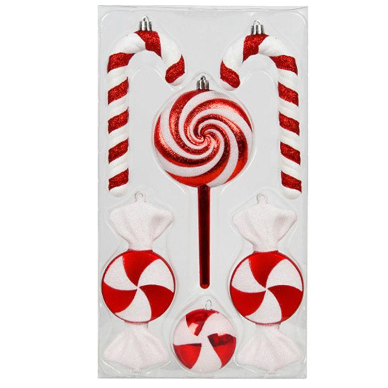 

AEE4-Christmas Hanging Candy Ball Candy Cane Pendant Red White Candy Lollipop Christmas Tree Decor Home New Year,B Durable