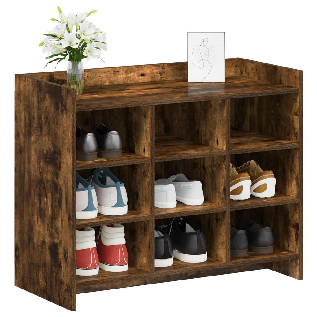 Shoe Cabinet Smoked Oak 85 x 39.5 x 70 cm Particleboard