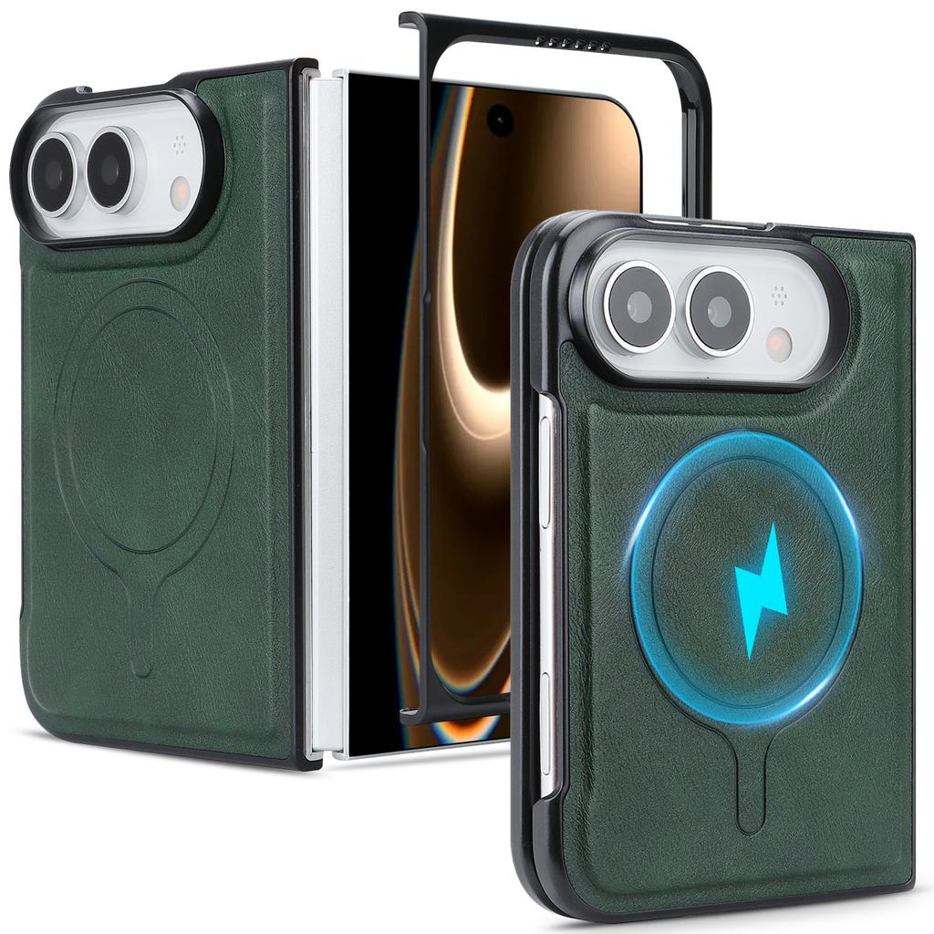 Luxury Business Magnetic Leather Phone Case for iPhone Ultra for Magsafe Shockproof Wear Resistant Comfortable Grip SlimCover