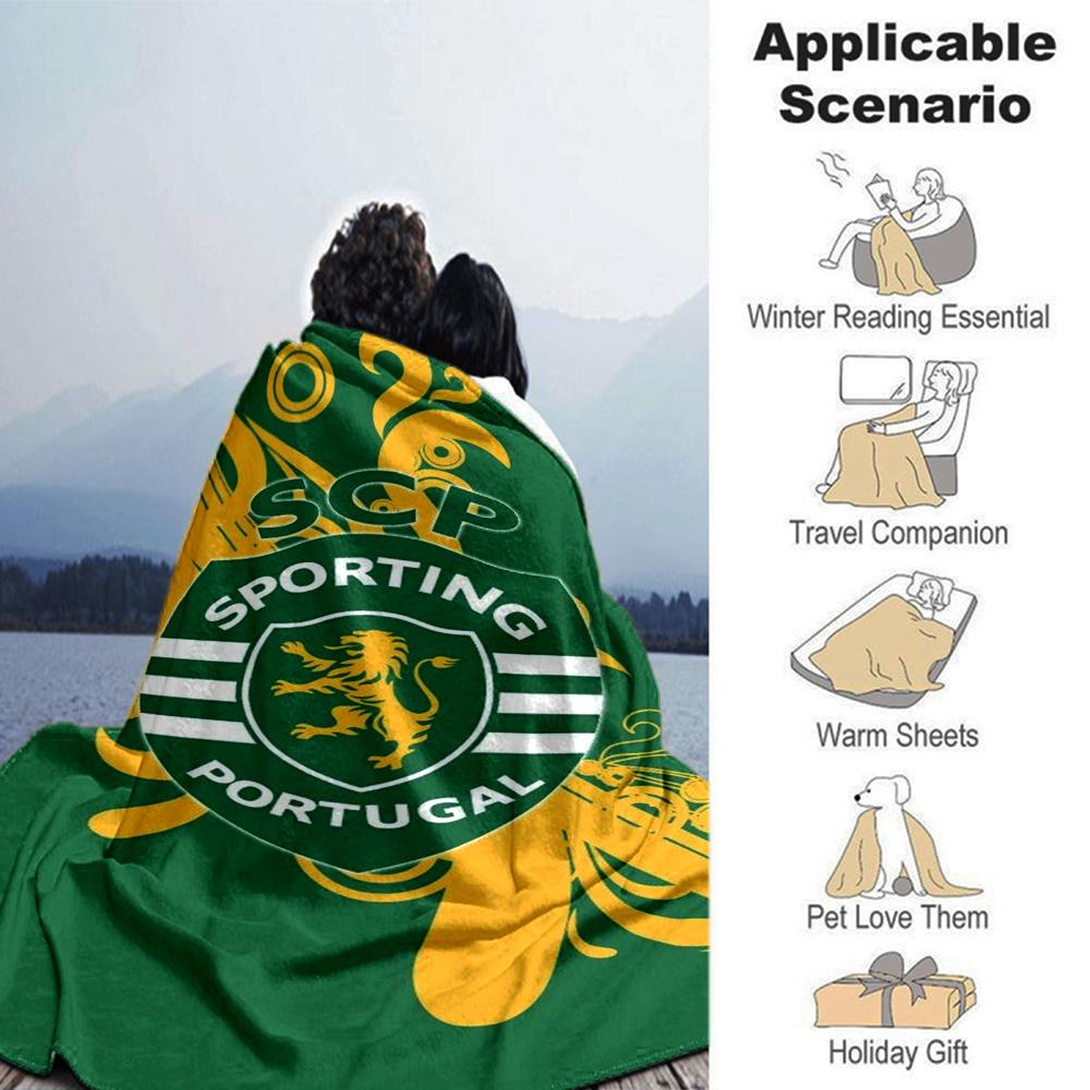 SCP Sporting Print Flannel Blanket High Quality Warm Comfortable Cover for All Seasons Perfect for Gifts Home Decor