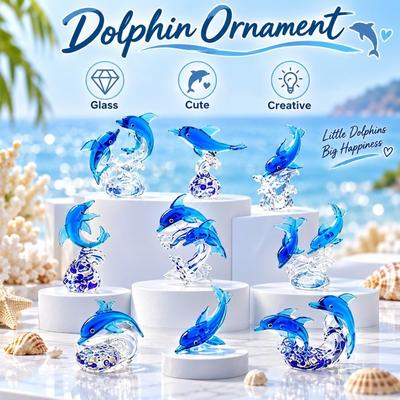 Cute Dolphin Figurine Creative Dolphin Statue Ocean Theme Dolphin Decor  Fish Tank