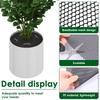 10Pcs Flower Pot Soil Protector Plastic Cuttable Flower Pot Cover with 10 Metal Stakes Flower Protection Grid Garden Accessories