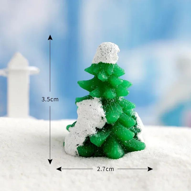 Figurines Christmas Rabbit Micro Landscape Snowman Bunny Ornament Desk Accessories For Home Decoration Kids Gifts Miniature